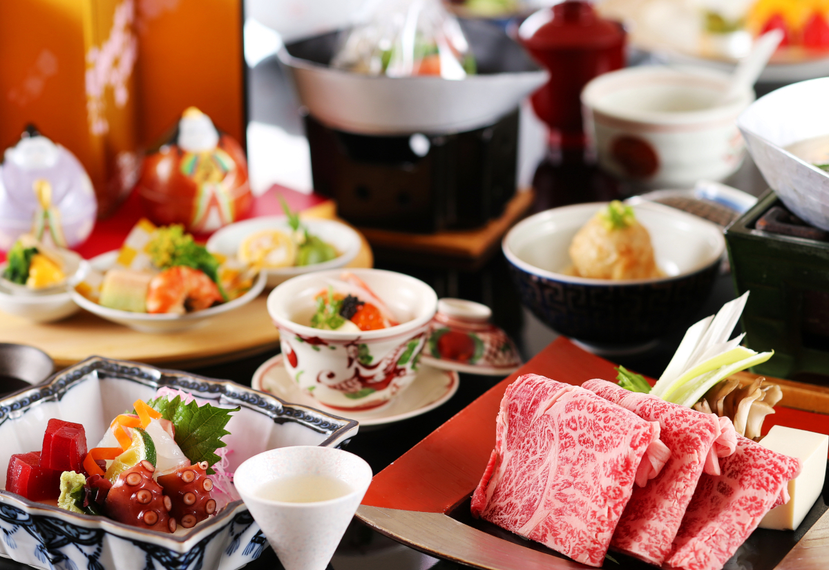 【旬菜会席】黒毛和牛と旬の味覚をご堪能